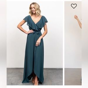 Baltic Born Kayta Ruffle Maxi Dress - Dusty Topaz
